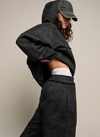 Худи из футера REGULAR Черный