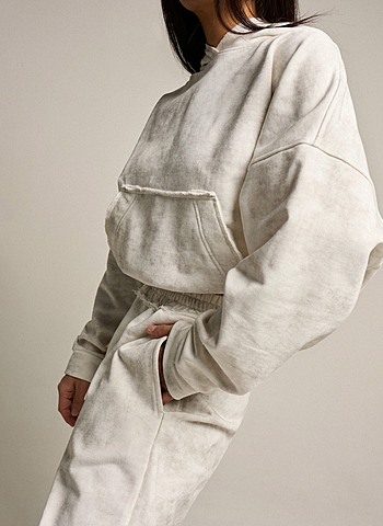 Худи из футера REGULAR Молочный