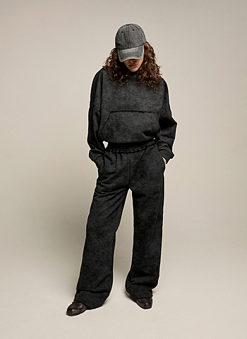 Джоггеры из футера DISCOVER Черный