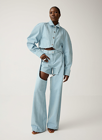 Джинсы-шорты Голубой