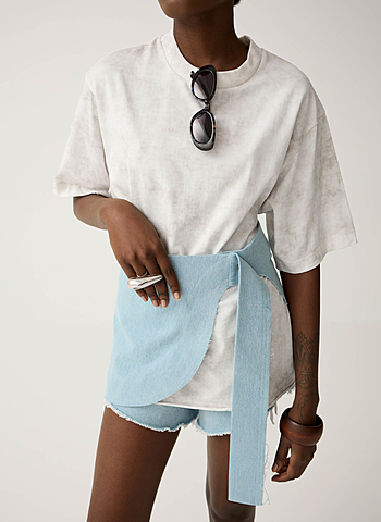 Баска из джинсы Голубой