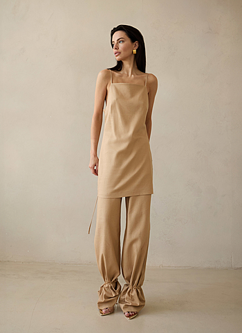 Комбинация-мини изо льна EXTRA Бежевый