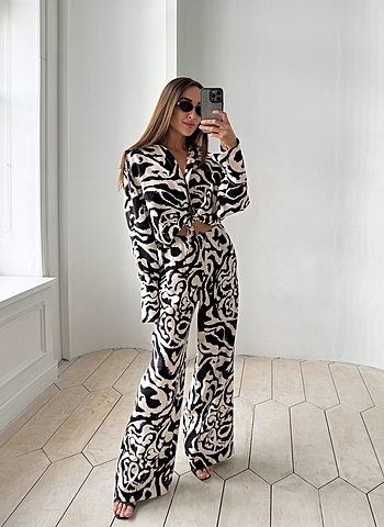 Пижамный костюм Lazy Luxe индивидуальный пошив Черный