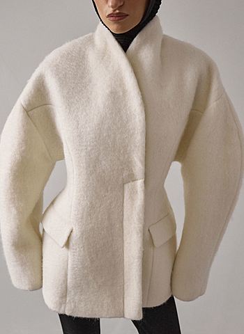 Пальто о силуэта SHELL Молочный