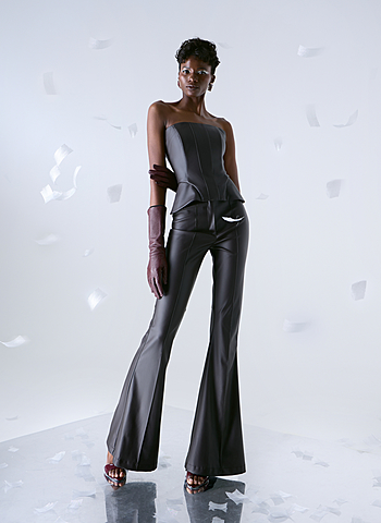 Брюки из кожи ФОРМА 02 Коричневый