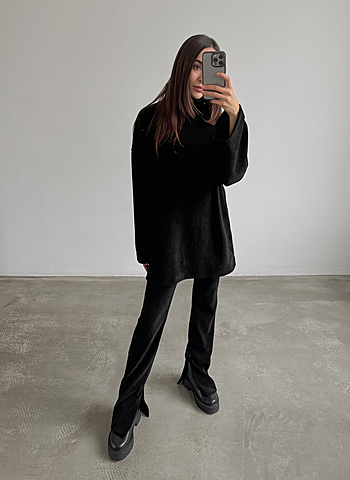 Брюки вельвет 030 индивидуальный пошив Черный