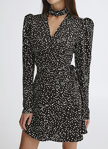 Платье мини в горох 2.0 Черный